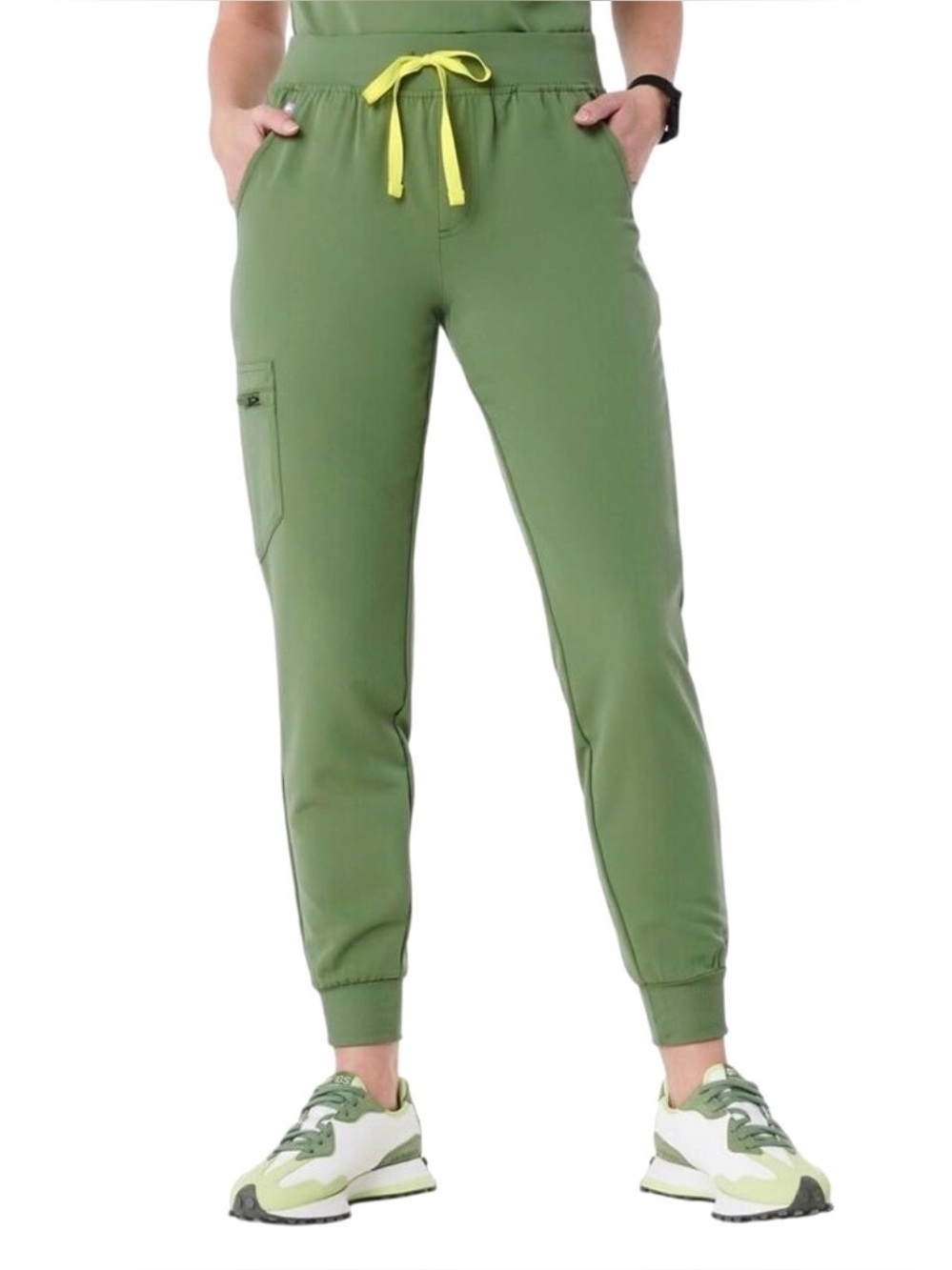 NWT Figs Zamora High Waisted Sage Green Scrub Pants Joggers